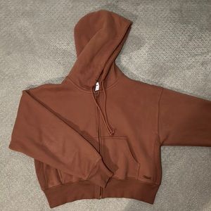 Aritzia Cozy Fleece Boyfriend Fit Boxy Zip Hoodie